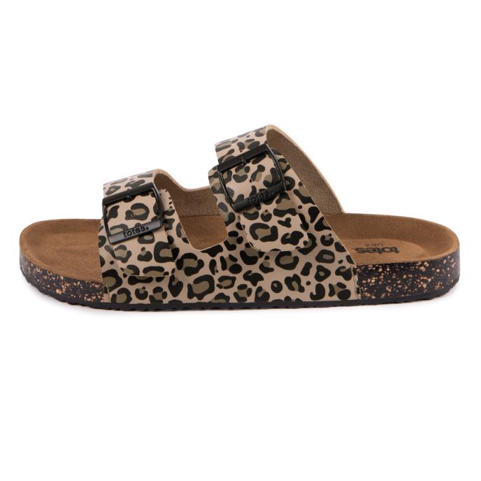 totes® Ladies PU Double Buckle Slider Animal Print Extra Image 2